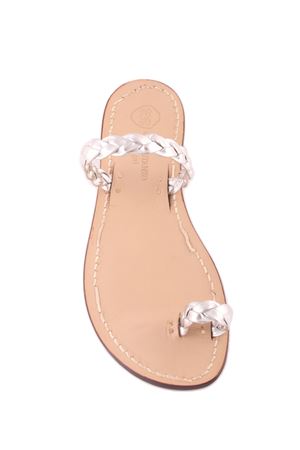 Capri sandals with handmade woven leather Da Costanzo | ANELLO TRECCIAARGENTO